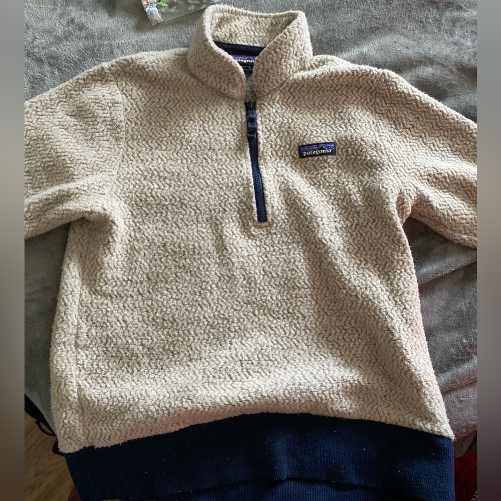Patagonia Wool Blend Quarter Zip Sweater Pullover size S